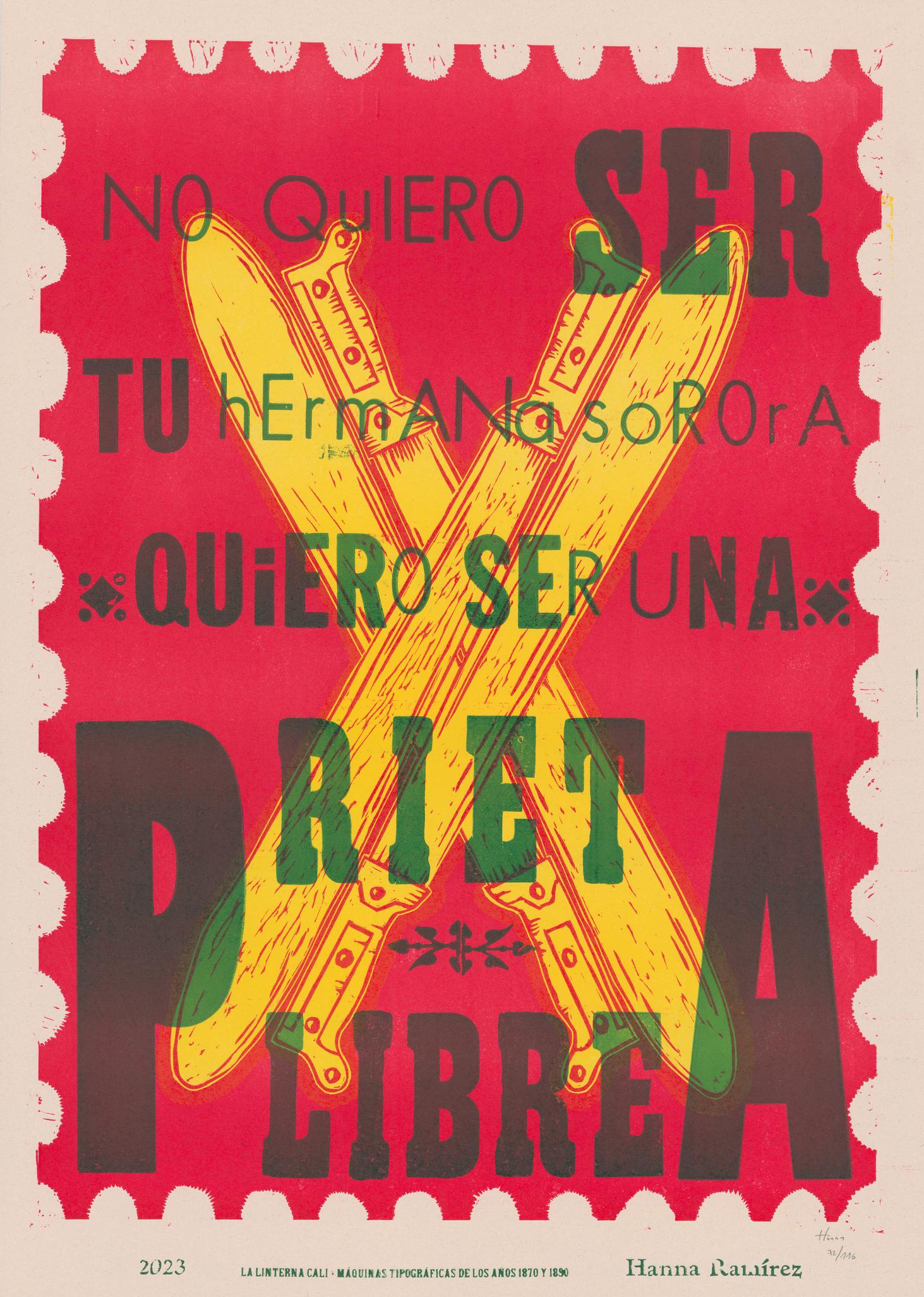 "No quiero ser tu hermana sorora...", 2023