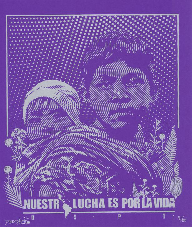 "Nuestra lucha es por la vida - Niños - violet", 2025