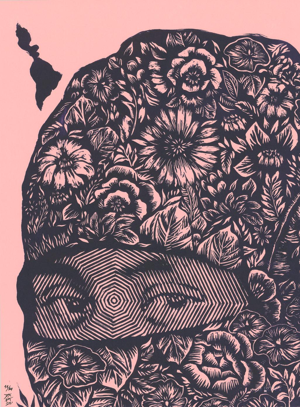 "Mirada Flores - pink", 2025