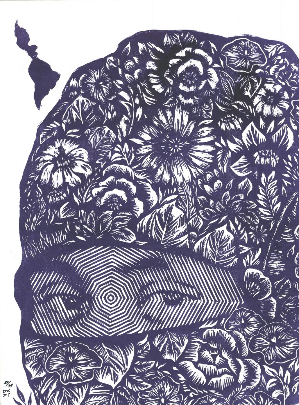 "Mirada Flores - white", 2025