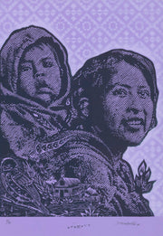 "Retrato Mujer con Niño - lilac", 2025