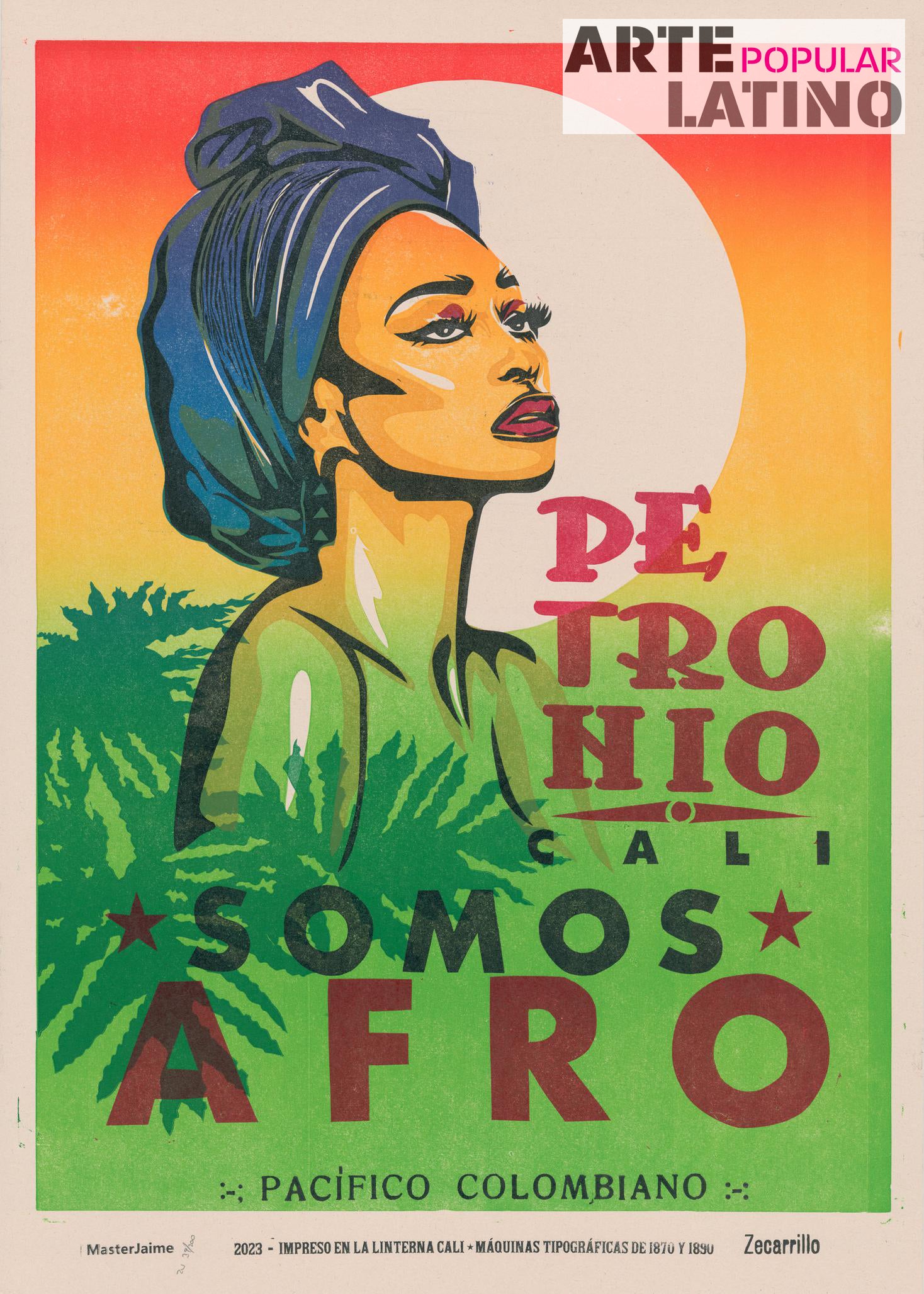 "Petronio Cali - Somos Afro", Limited Linocut by ZECARRILLO, 2023
