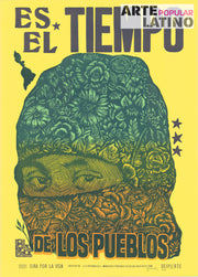 "Es el Tiempo de los Pueblos - yellow", Limited Linocut by Dexpierte Colectivo, 2021