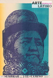 "P/A Sembrar el Camino - Piece 3/9 light yellow to turquoise", Author Test Print - unique piece, 2023