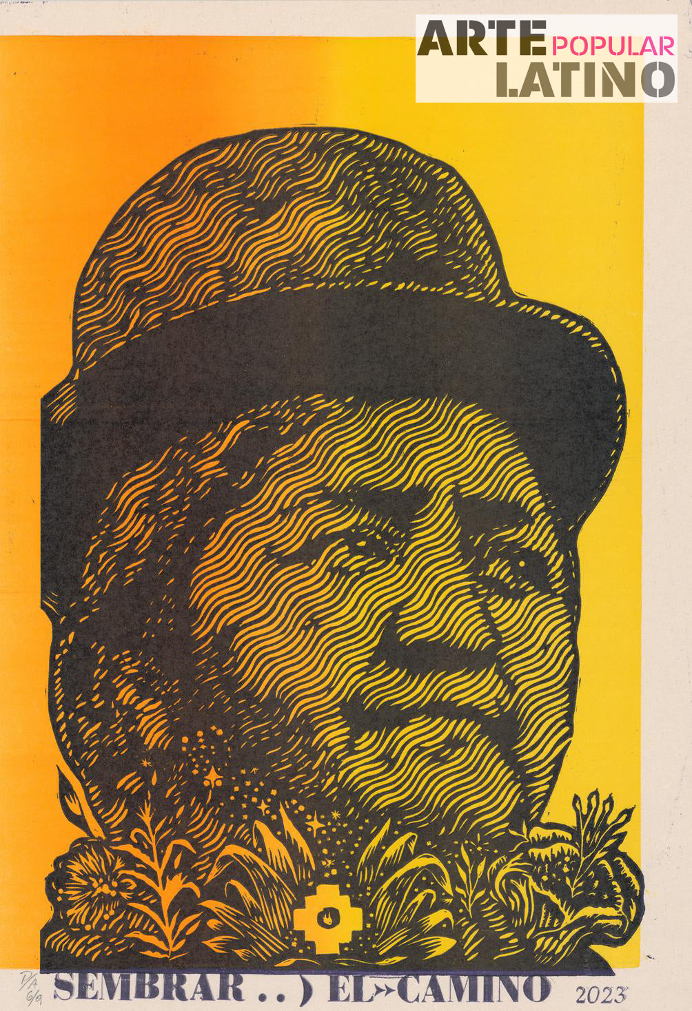 "P/A Sembrar el Camino - Piece 9/9 light orange to yellow", Author Test Print - unique piece, 2023