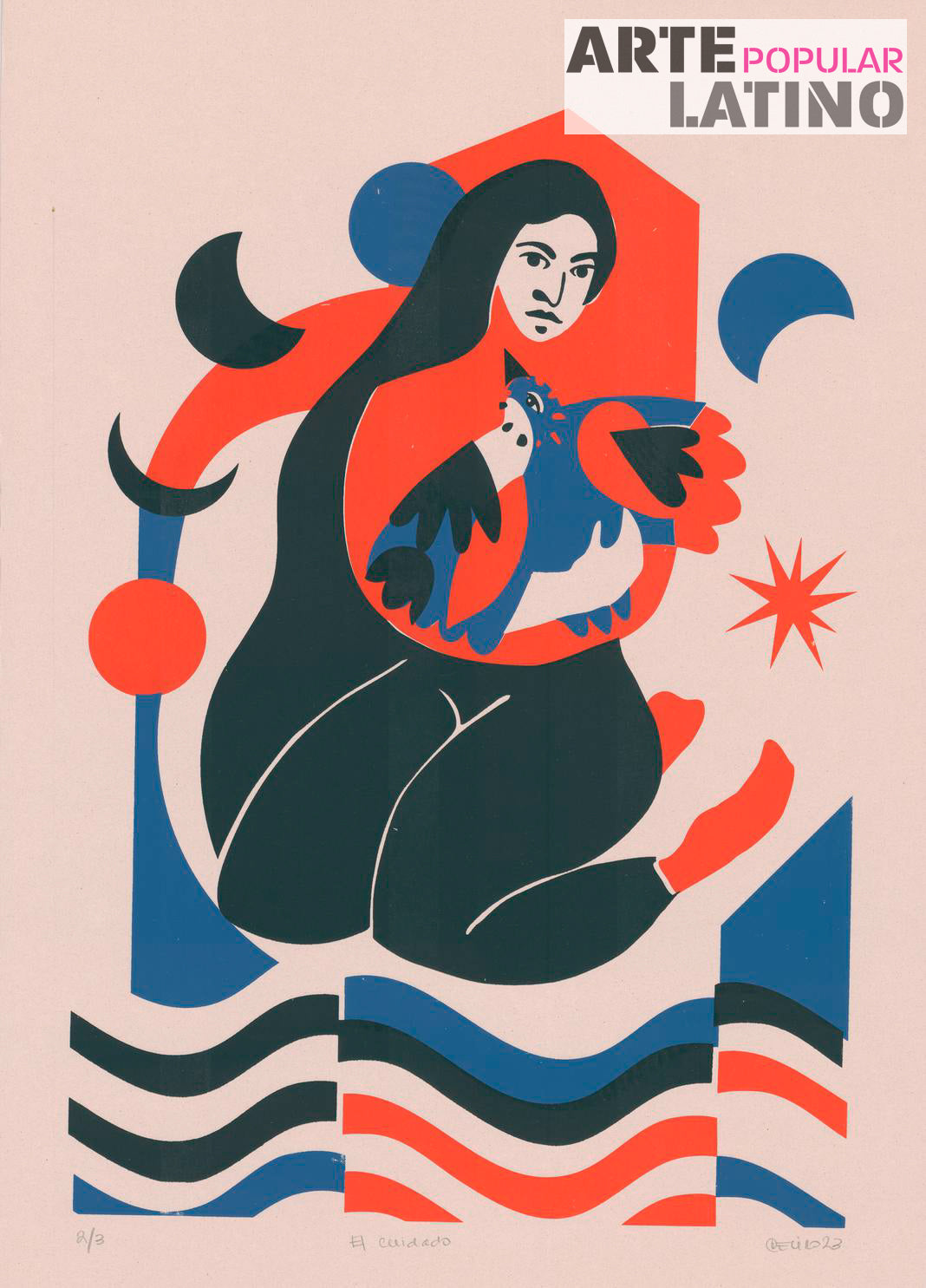 "El Cuidado", Piece 2/3, Limited Serigraphy by CECIRO, 2023