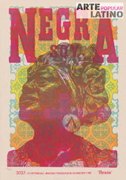 "Negra soy", Limited Linocut by Brain, 2023
