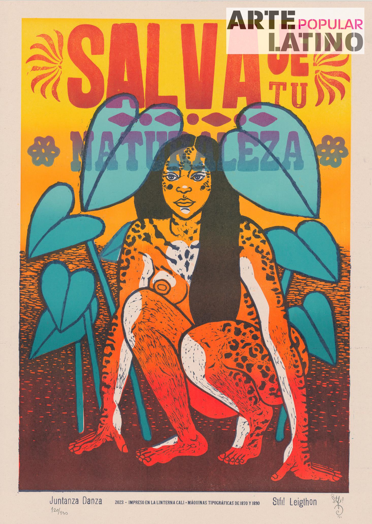 "Salvaje tu naturaleza", Limited Linocut by Juntanza Danza, 2023