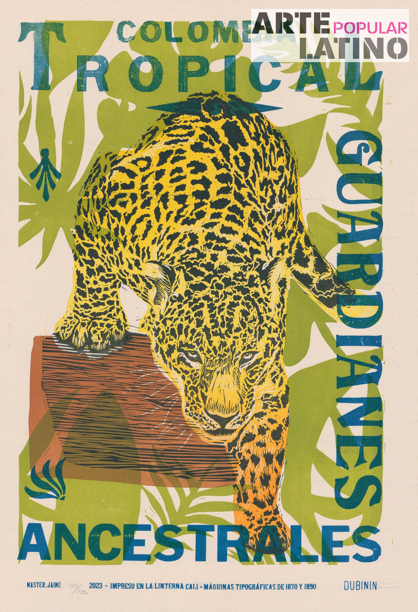 "Guardianes Ancestrales",Limited Linocut by Chezar Dubinin,  2023