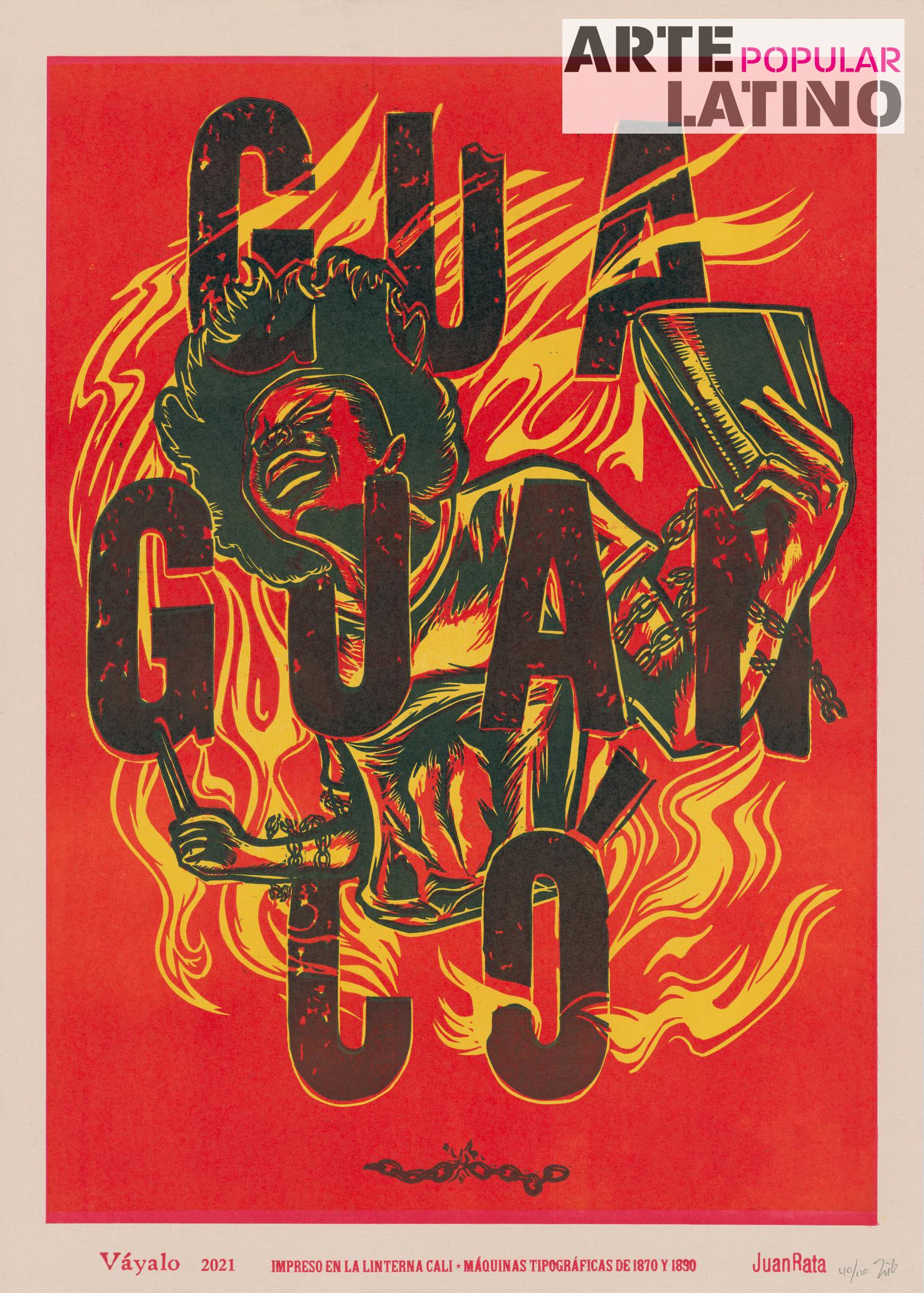"Guaguancó", Limited Linocut by JUAN RATA & VÁYALO, 2021