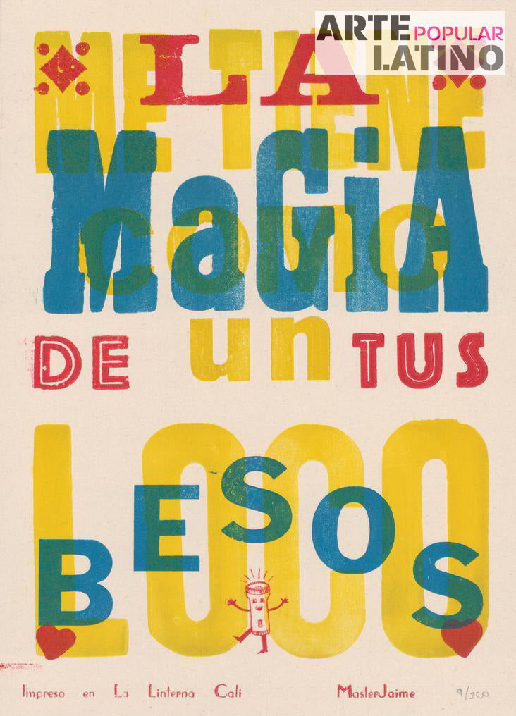 "La magia de tus besos", Open Linocut by MasterJaime, 2023