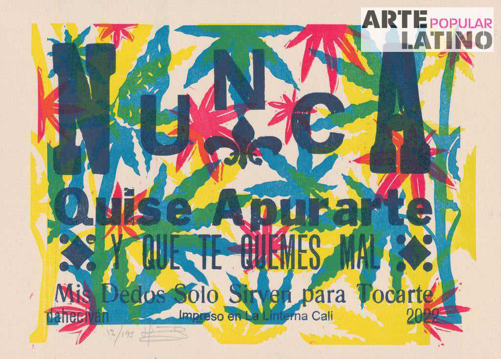 "Nunca quise apurarte …", Open Linocut by Daheciván, 2023