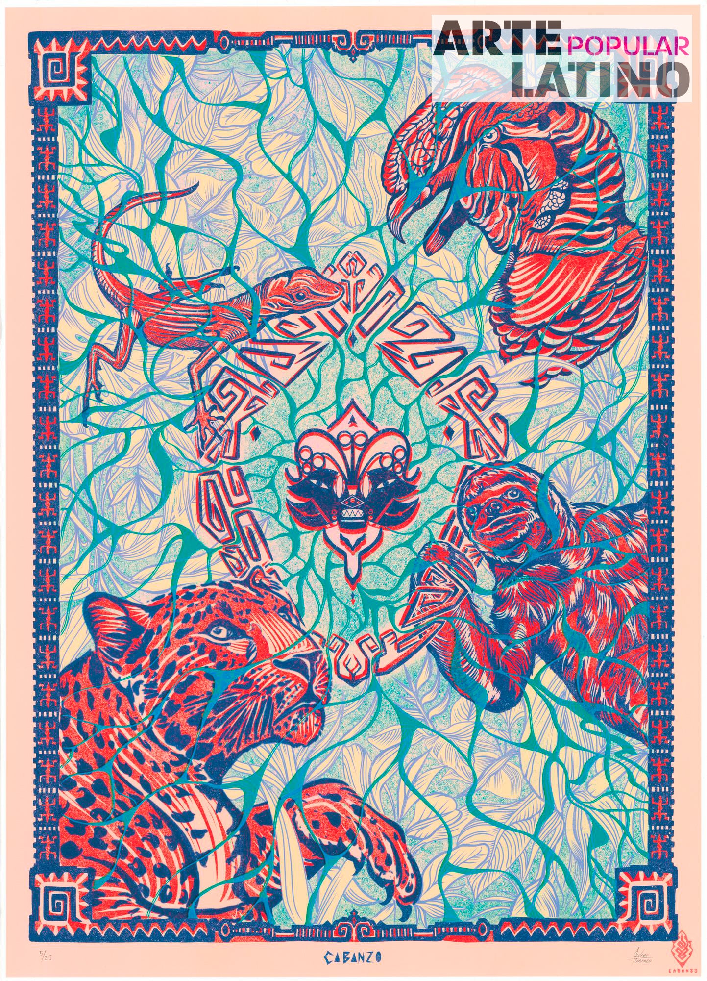 "Water, Energy Flow", Limited Serigraphy by Cabanzo, 2025