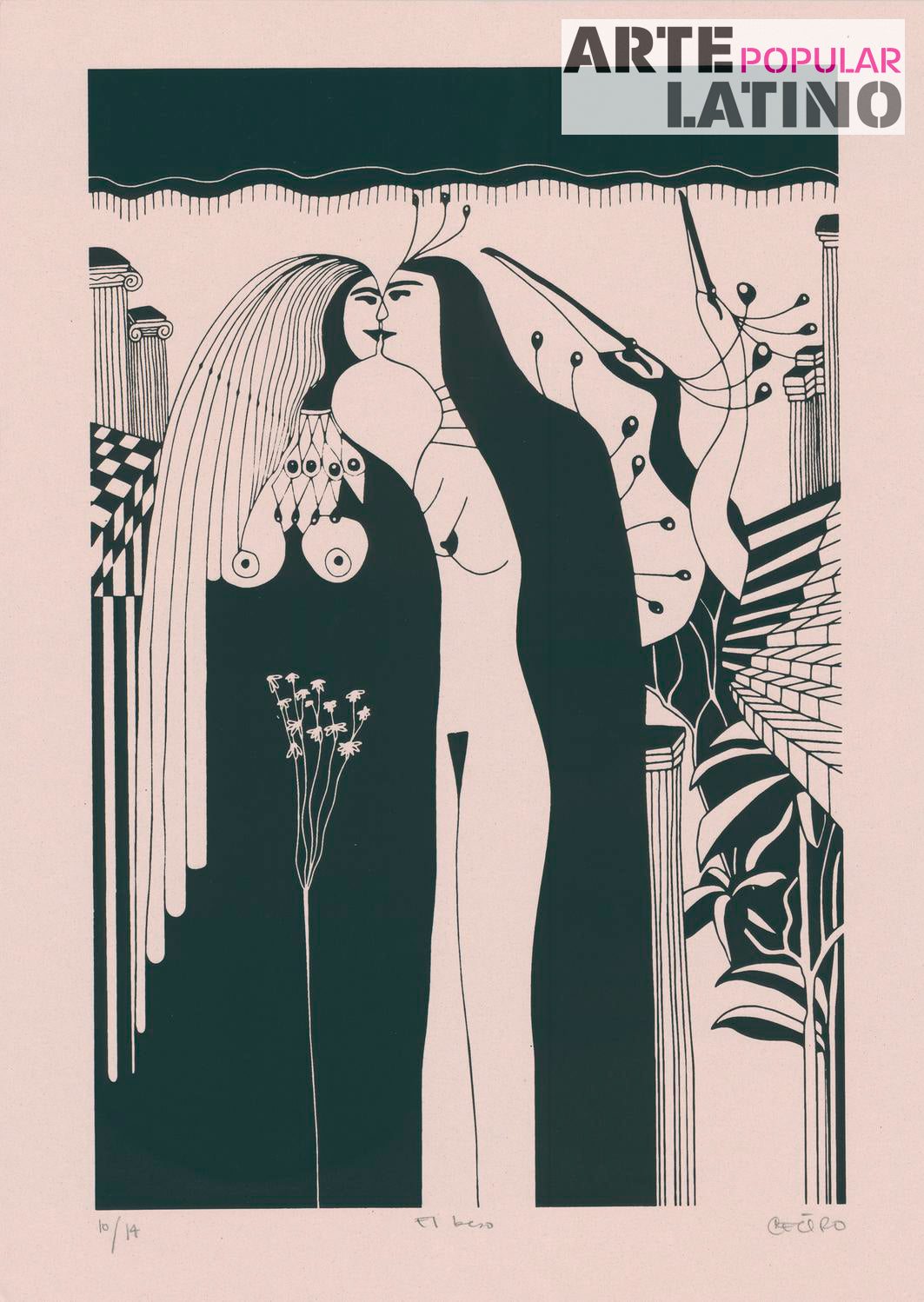 "El beso", Limited Serigraphy by CECIRO, 2025