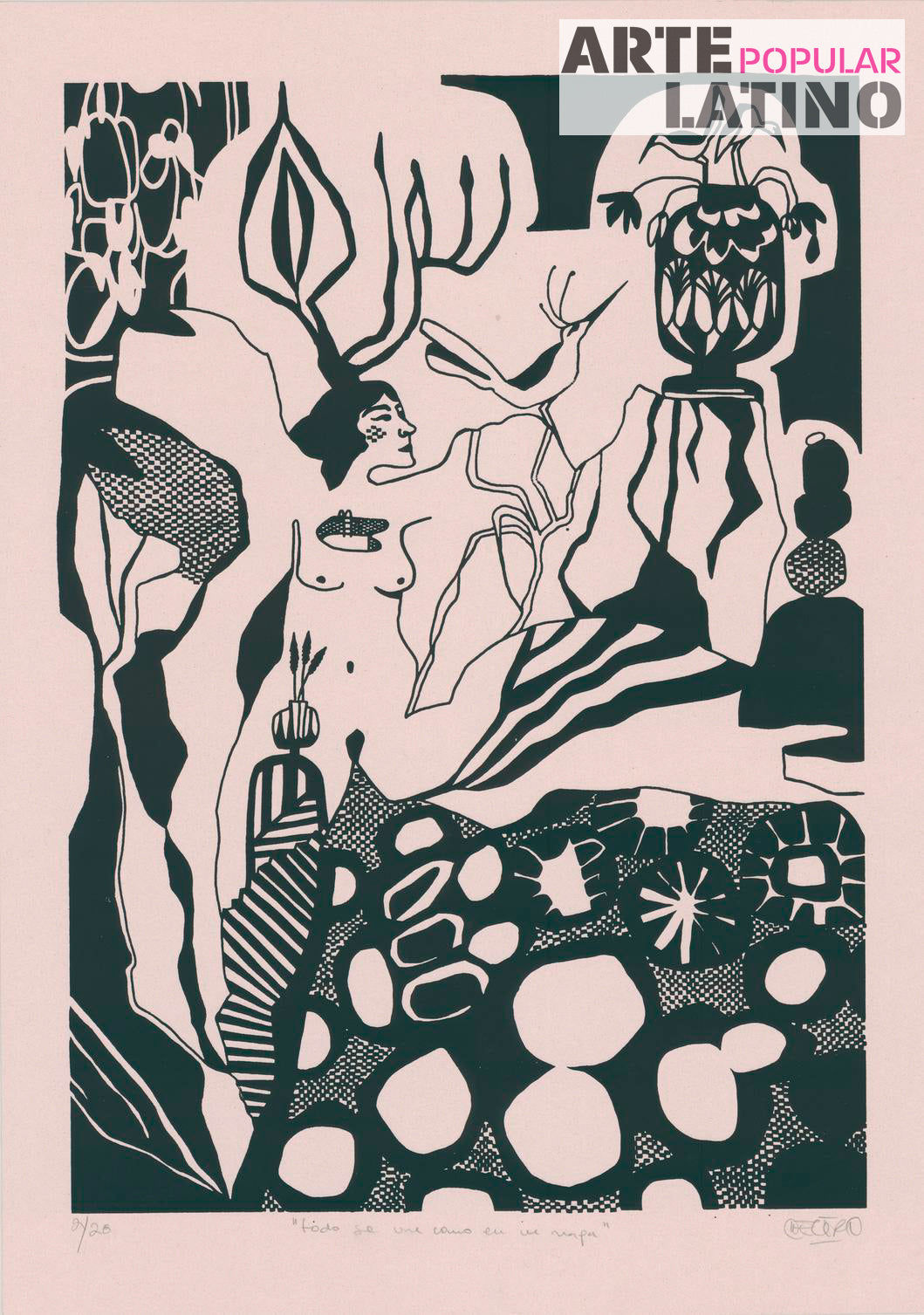 "Todo se une como en un mapa (a)", Limited Serigraphy by CECIRO, 2025