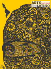 "Mirada Flores - yellow", Limited Woodcut by Dexpierte Colectivo, 2025