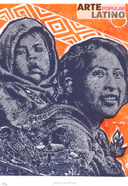 "Retrato Naranja - Azul", Limited Serigraphy by Dexpierte Colectivo, 2024