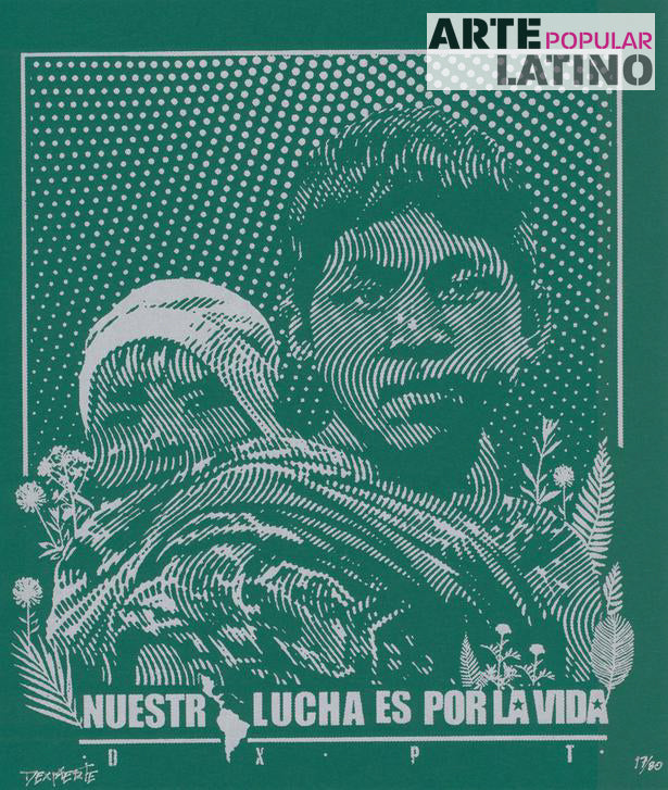 "Nuestra lucha es por la vida - Niños - green", Limited Serigraphy by Dexpierte Colectivo, 2025