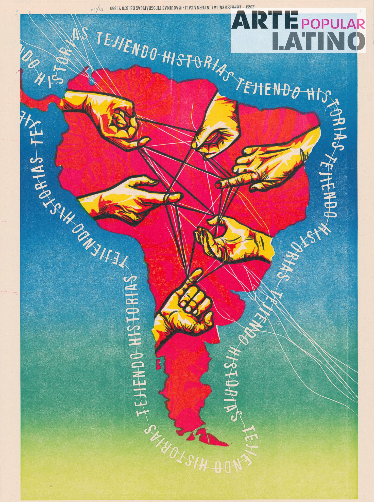 "Tejiendo historias", Limited Linocut by Museos de la Paz, 2023