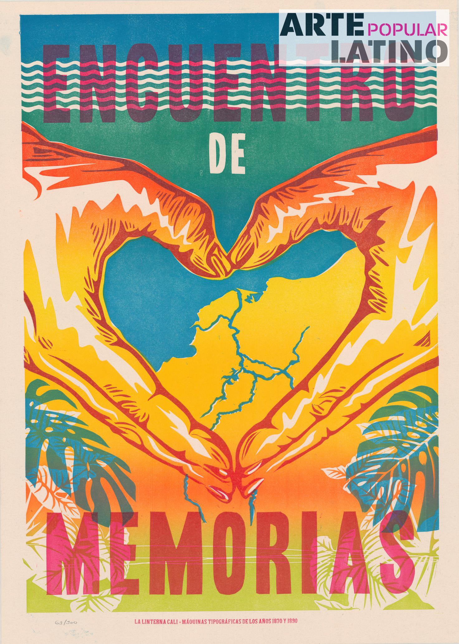 "Encuentro de memorias", Limited Linocut by Museos de la Paz, 2023