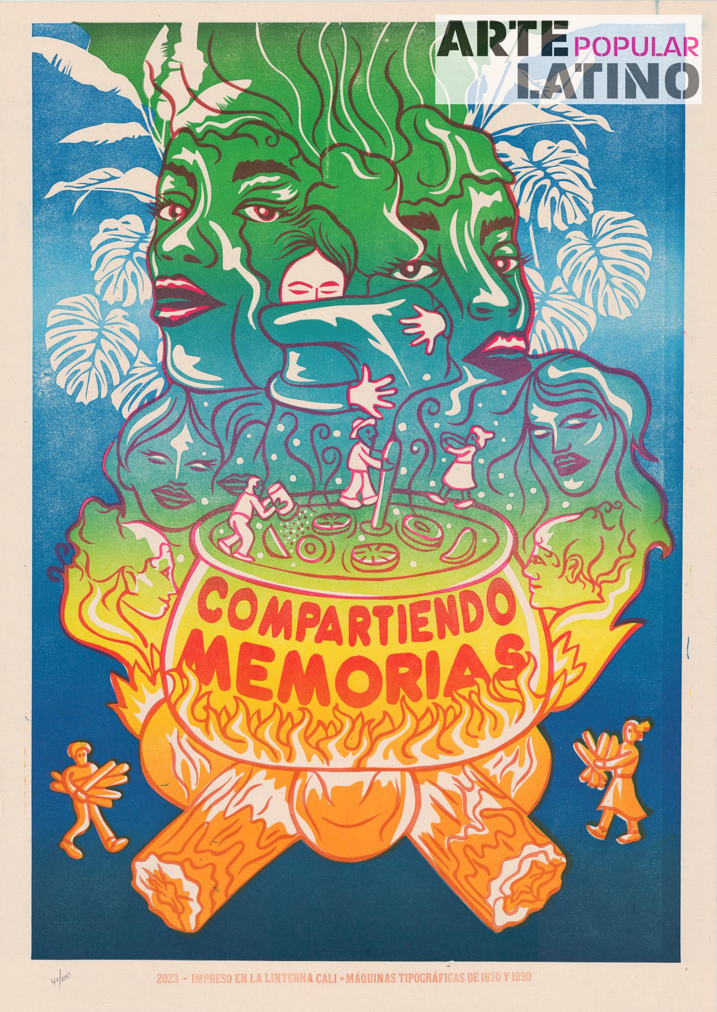 "Compartiendo Memorias", Limited Linocut by Museos de la Paz, 2023
