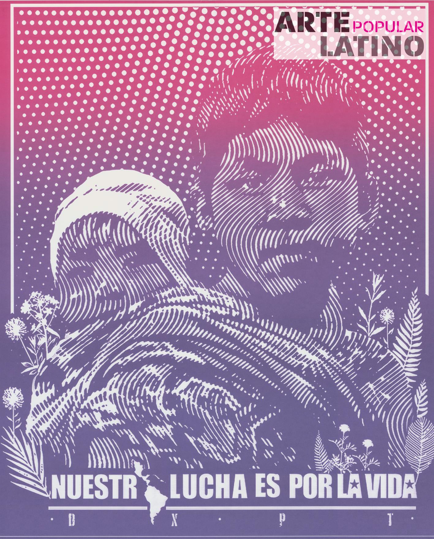 "Nuestra lucha es por la vida - Niños - pink-lilac", Limited Serigraphy by Dexpierte Colectivo, 2025