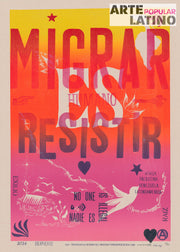 "Migrar es resistir", Limited Linocut by Dexpierte Colectivo, 2024