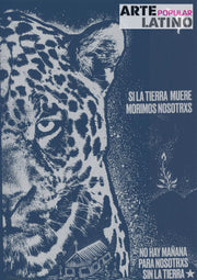 "Si la tierra muere, morimos nosotros - Jaguar - dark blue", Limited Serigraphy by Dexpierte Colectivo, 2025