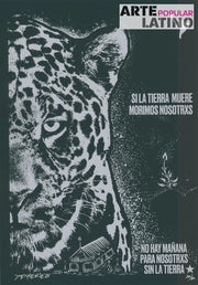 "Si la tierra muere, morimos nosotros - Jaguar - black", Limited Serigraphy by Dexpierte Colectivo, 2025