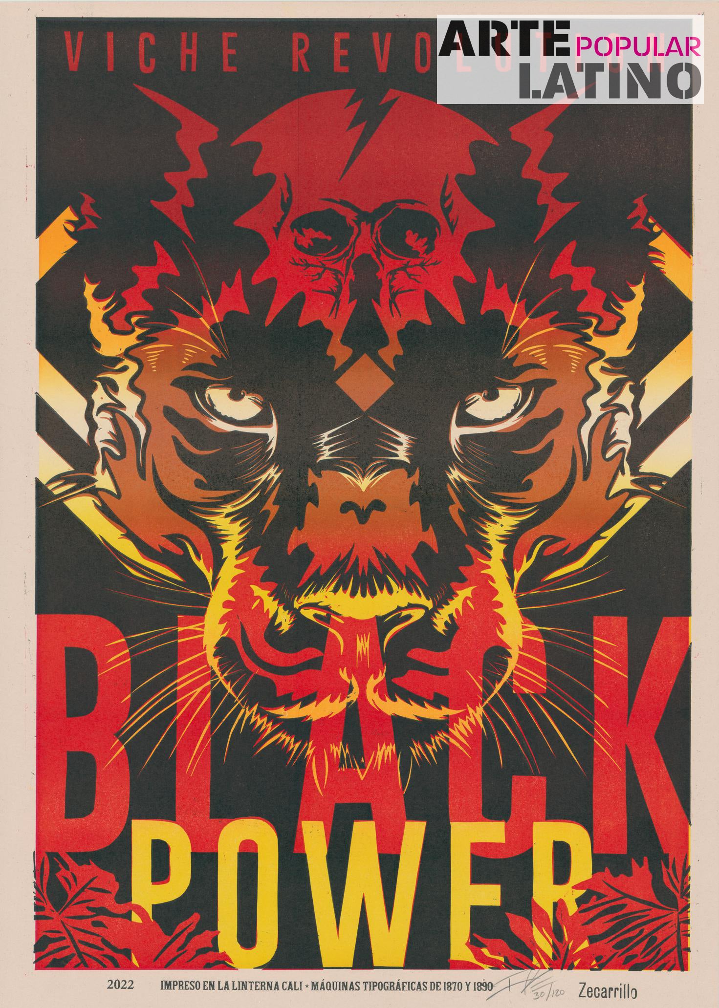 "Black Power", Limited Linocut by ZECARRILLO, 2022