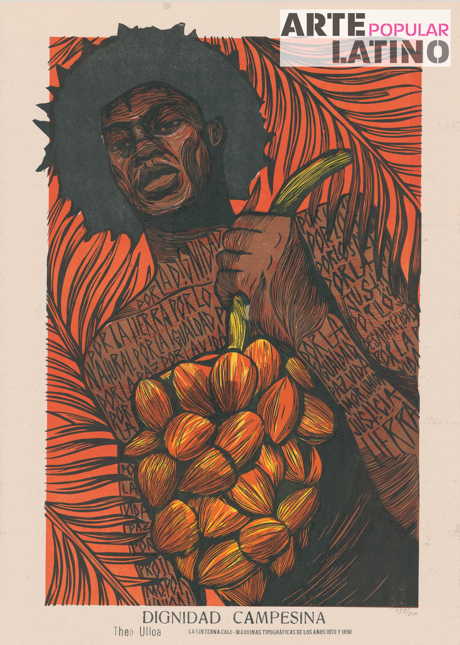 "Dignidad Campesina", Limited Linocut by Theo Ulloa, 2023