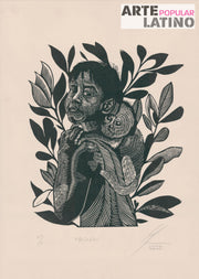 "Amazonas - Black & White Color Test", Limited Linocut by Chezar Dubinin, 2022