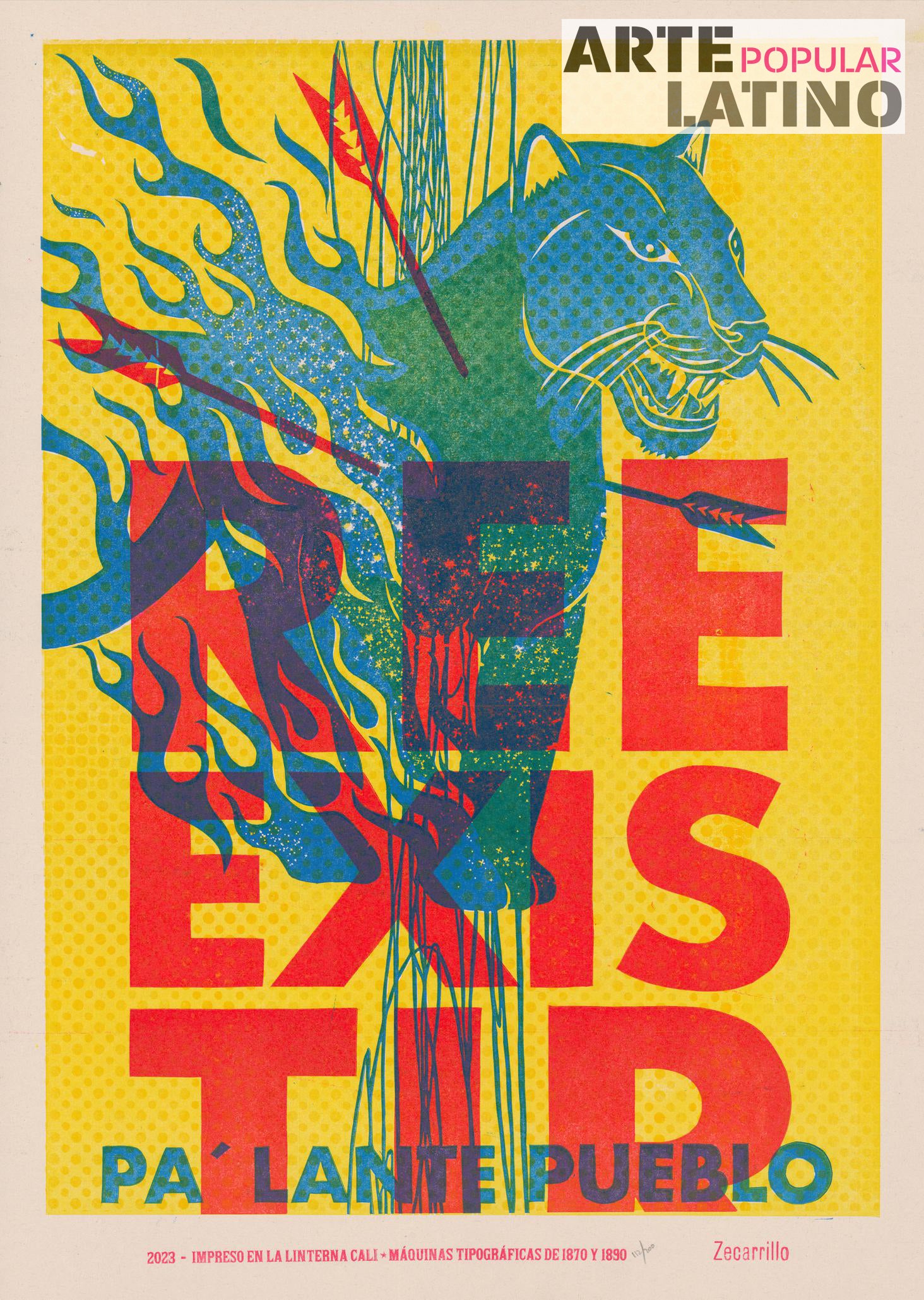 "Reexistir", Limited Linocut by ZECARRILLO, 2023