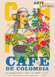 "Café de Colombia", Open Linocut by ZECARRILLO, 2022