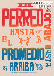 "El Perreo hasta abajo, el promedio hasta arriba", Open Linocut by La Linterna Cali, 2023