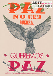 "¡Paz, no quiero Guerra - queremos Paz!", Limited Linocut by SalsaRebelde & iamDilan, 2023