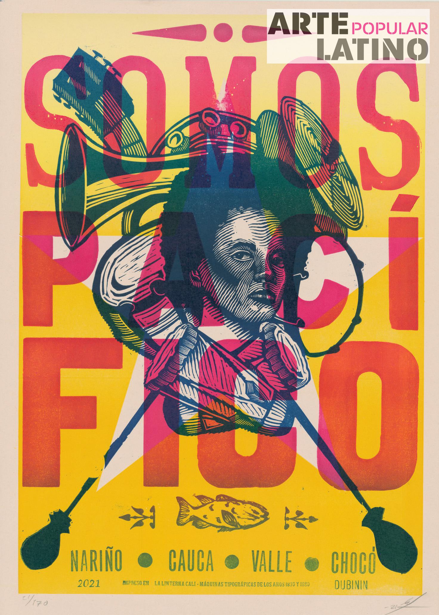 "Somos Pacífico", Limited Linocut by Chezar Dubinin, 2021