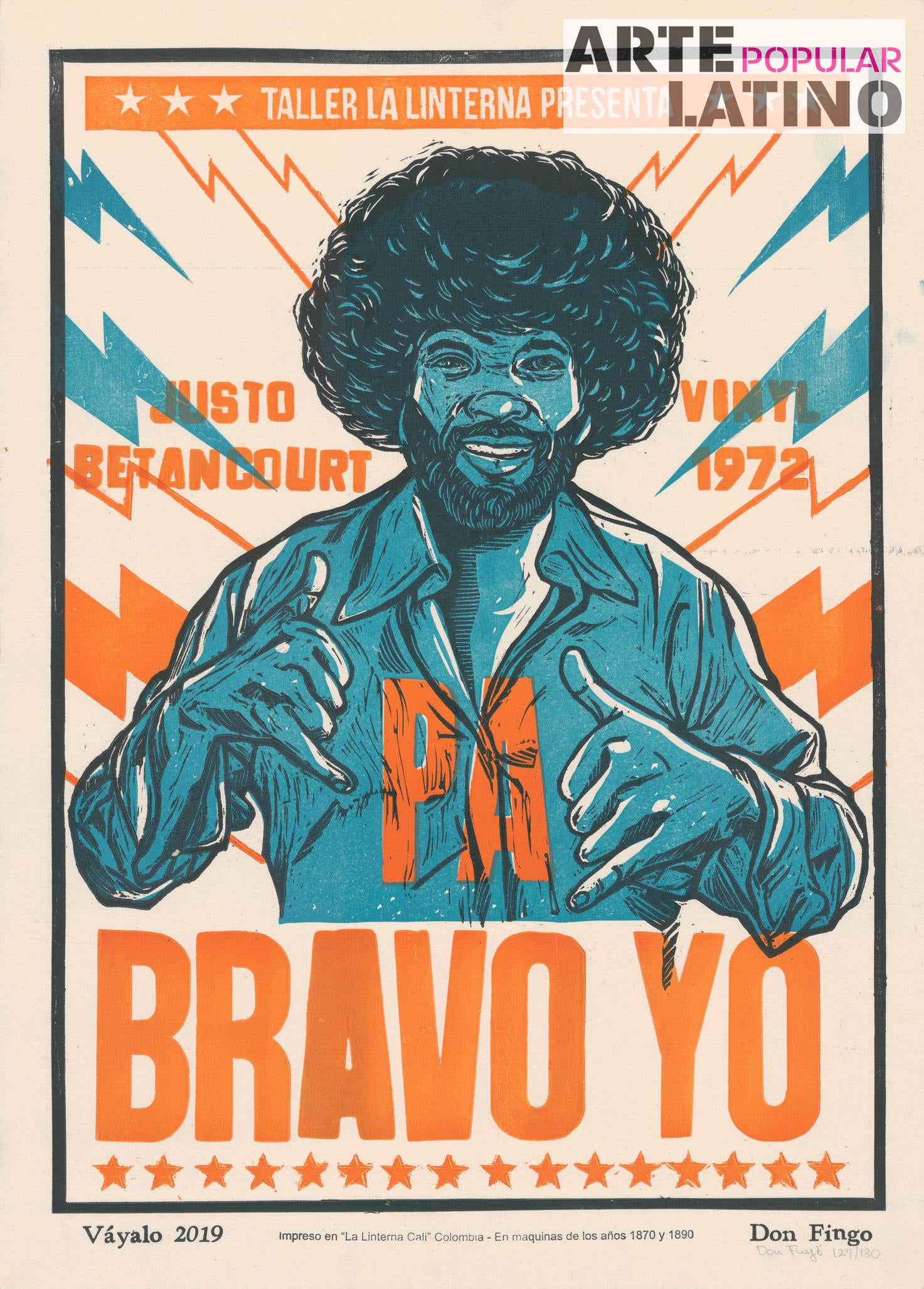 "Pa bravo Yo", Limited Linocut by Don Fingo, 2019