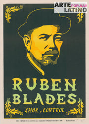 "Ruben Blades", Limited Linocut by Daheciván, 2023