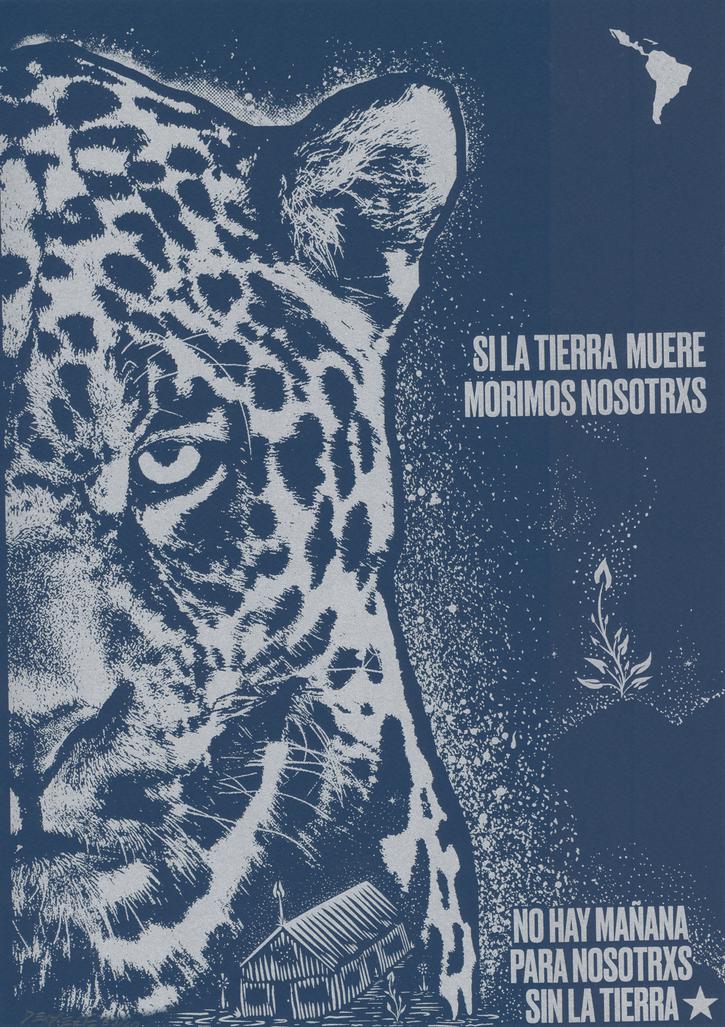 "Si la tierra muere, morimos nosotros - Jaguar - dark blue", 2025