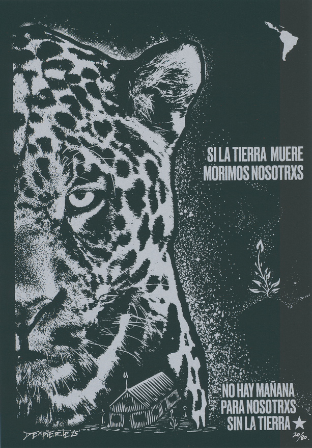 "Si la tierra muere, morimos nosotros - Jaguar - black", 2025